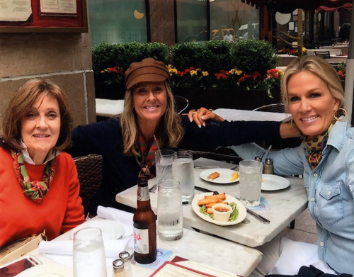 Jeannie S. at lunch with her two sisters in Naples, Florida after her mitral valve repair.