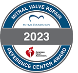 MF-AHA Mitral Valve Repair Reference Center Award 2023 seal