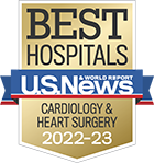 US News Best Hospitals Cardiology and Heart Surgery badge