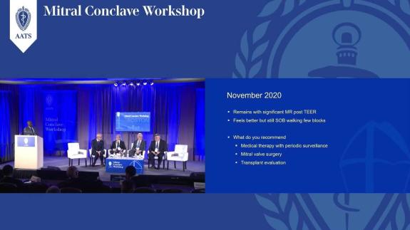 Screen capture of the video Anelechi Anyanwu: Mitral Valve Re-interventions