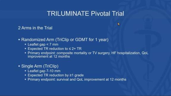 Screen capture of the video Gilbert Tang: Current Status of Transcatheter Tricuspid Valve Intervention