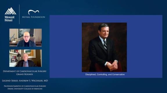 Screen capture of the video Legend Series: Andrew S. Wechsler, MD
