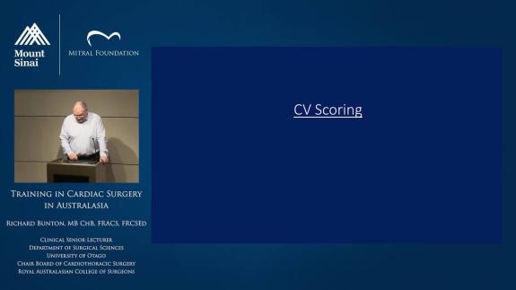 Screen capture of the video Training in Cardiac Surgery in Australasia