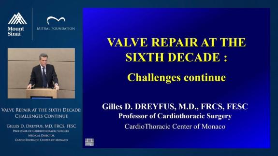 Screen capture of the video Mitral Foundation 2016 Visiting Professor - Gilles D. Dreyfus, MD