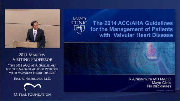 Screen capture of the video Mitral Foundation 2014 Marcus Visiting Professor - Rick A. Nishimura, MD