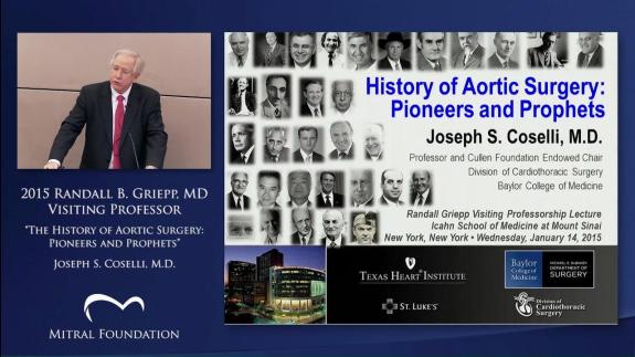 Screen capture of the video Randall B. Griepp 2015 Visiting Professor - Joseph S. Coselli, MD