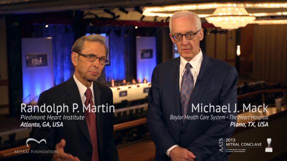 Screen capture of the video Michael Mack: The current status of the Coapt Trial, and the recent FDA vote on the mitral clip