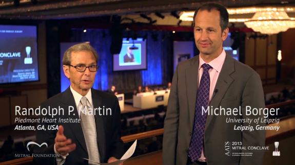 Screen capture of the video Michael Borger: What is new at Liepzig, the current status of mitral surgery in Germany, and new advances