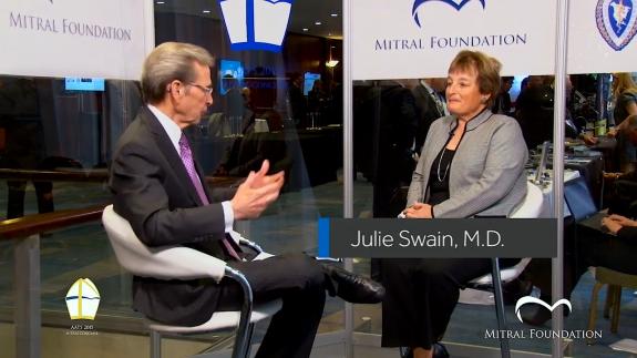 Screen capture of the video Julie Swain: TMVR Trials