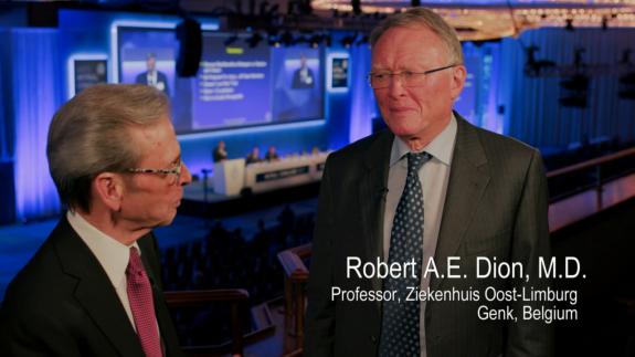 Screen capture of the video Robert Dion: How to Treat Secondary Mitral Regurgitation