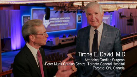 Screen capture of the video Tirone E. David: Timing for Functional Tricuspid Regurgitation Repair