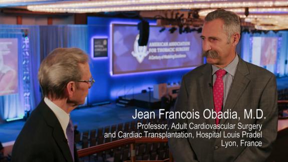 Screen capture of the video Jean Francois Obadia: Trans-apical Off-pump Mitral Valve Repair