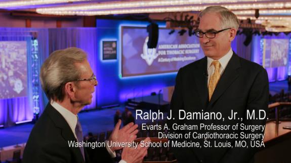 Screen capture of the video Ralph J. Damiano, Jr.: Surgical Treatment of Atrial Fibrillation