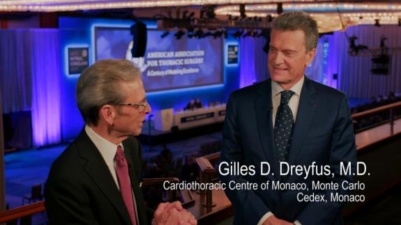 Screen capture of the video Gilles D. Dreyfus: Timing for Repair of Functional Tricuspid Regurgitation