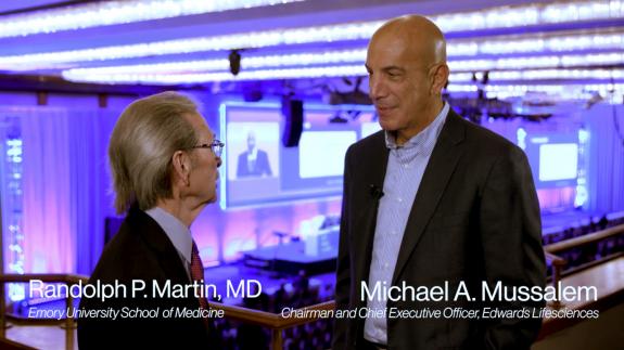 Screen capture of the video Michael A. Mussalem: Edwards Lifesciences