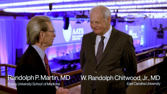 Screen capture of the video W. Randolph Chitwood, Jr.: The Evolution of Mitral Valve Treatments, Robotic Surgery and the Mitral Heart Team