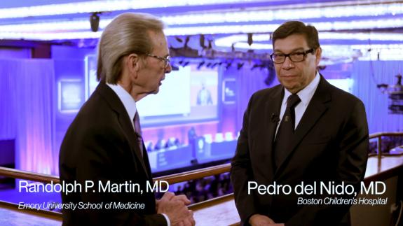 Screen capture of the video Pedro del Nido: Translating Adult Cardiac Technology to Pediatric Cardiac Surgery