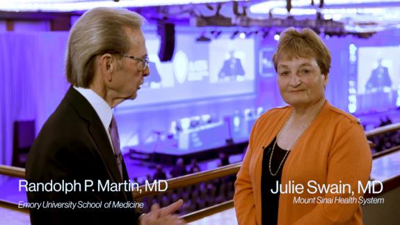 Screen capture of the video Julie Swain: Advancing the Field Through Clinical Trials