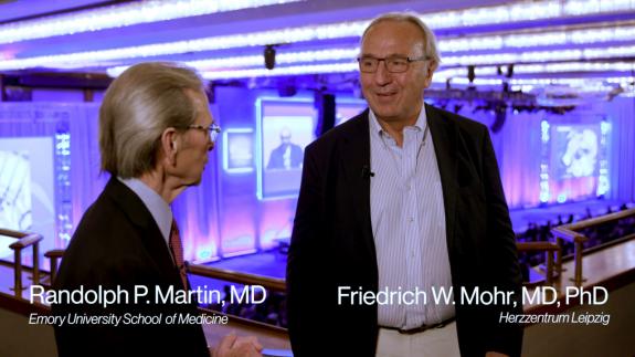 Screen capture of the video Friedrich W. Mohr: The Future of Mitral Valve Surgery and the Heart Team Concept for Reference Centers