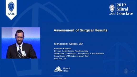Screen capture of the video Menachem Weiner: Assessment of Surgical Results
