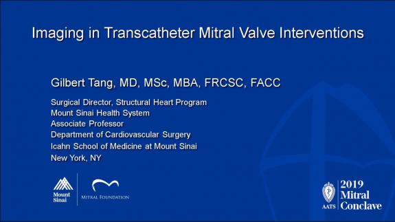 Screen capture of the video Gilbert Tang: Imaging in Transcatheter Mitral Valve Interventions