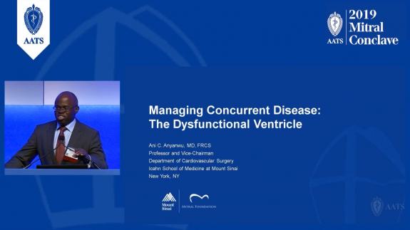 Screen capture of the video Anelechi Anyanwu: Managing Concurrent Disease - The Dysfunctional Ventricle