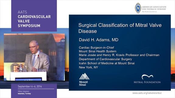 Screen capture of the video 2014 AATS CVS: Surgical Classification of Mitral Valve Disease