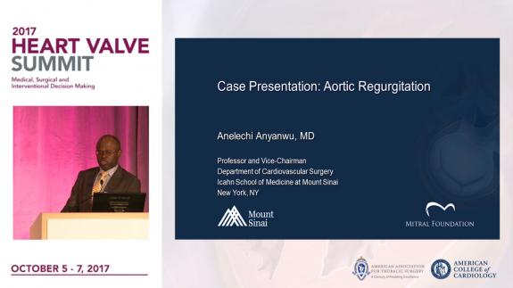 Screen capture of the video 2017 Heart Valve Summit: Case Presentations- Aortic Regurgitation