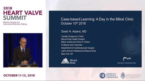 Screen capture of the video 2018 Heart Valve Summit: Case-based Learning- A Day in the Mitral Clinic