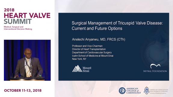 Screen capture of the video 2018 Heart Valve Summit: Surgical Management of Tricuspid Valve Disease