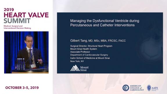 Screen capture of the video 2019 Heart Valve Summit- Managing the Dysfuntional Ventricle During Percutaneous and Catheter Interventions