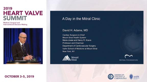 Screen capture of the video 2019 Heart Valve Summit- A Day in the Mitral Clinic