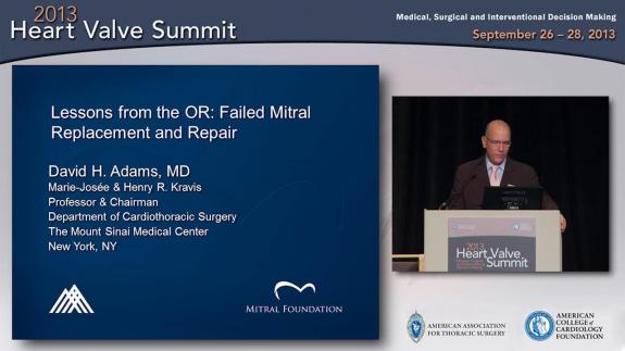Screen capture of the video 2013 Heart Valve Summit: Lessons from the OR