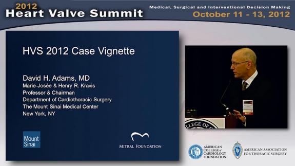 Screen capture of the video 2012 Heart Valve Summit: Case Vignette - Loop in Loop