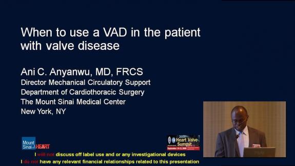 Screen capture of the video 2009 Heart Valve Summit: When to Use a VAD in the Patient With Valve Disease
