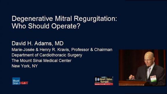 Screen capture of the video 2009 Heart Valve Summit: Degenerative Mitral Regurgitation: Who Should Operate?