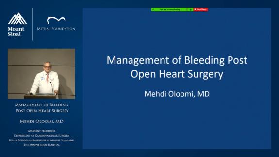 Screen capture of the video Management of Bleeding Post Open Heart Surgery