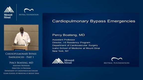 Screen capture of the video Cardiopulmonary Bypass Emergencies - Part 1