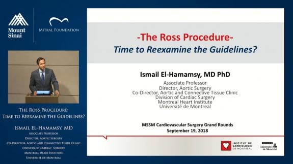 Screen capture of the video The Ross Procedure: Time to Reexamine the Guidelines?
