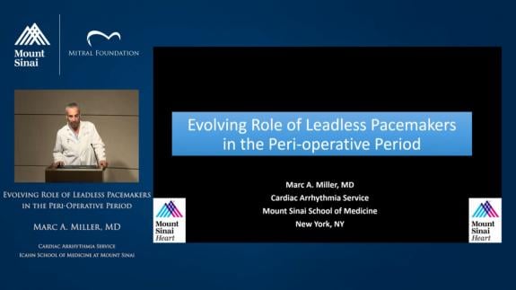 Screen capture of the video Evolving Role in Leadless Pacemakers in the Peri-Operative Period