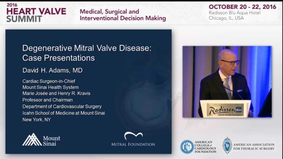 Screen capture of the video 2016 Heart Valve Summit: Case Presentations