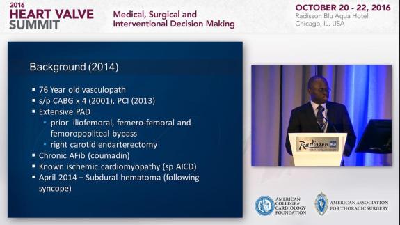 Screen capture of the video 2016 Heart Valve Summit: Case Presentations