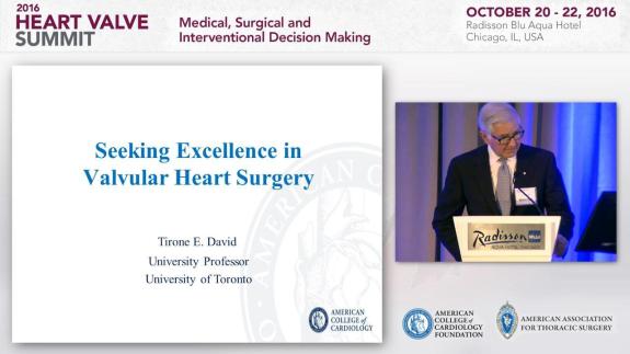 Screen capture of the video 2016 Heart Valve Summit: Tirone David Honored Lecture
