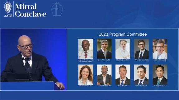 Screen capture of the video David Adams - Welcome and Introduction to the 2023 Mitral Conclave