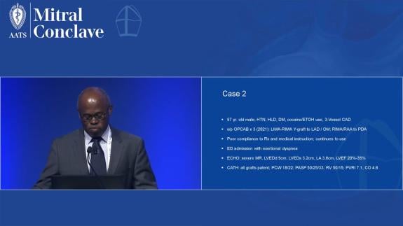 Screen capture of the video Anelechi Anyanwu - Cardiomyopathy with Mitral Regurgitation