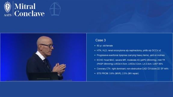 Screen capture of the video David Adams - Mitral Regurgitation in the Elderly