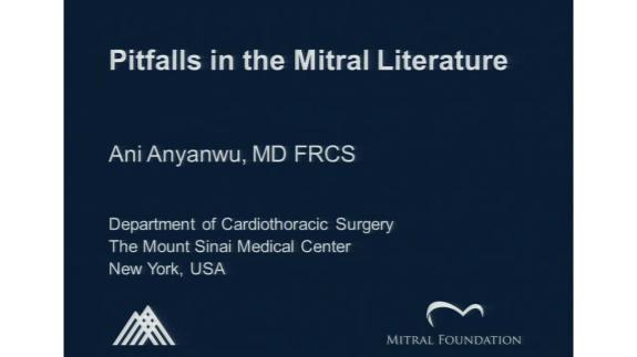 Screen capture of the video Anelechi Anyanwu: Pitfalls in the Mitral Literature