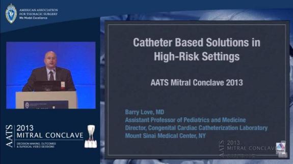 Screen capture of the video Barry Love: Catheter Based Solutions in High Risk Settings
