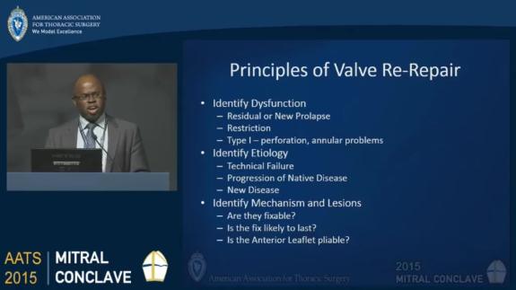 Screen capture of the video Anelechi Anyanwu: Principles of Valve Re-Repair