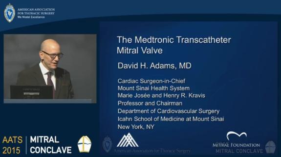 Screen capture of the video David H. Adams: The Medtronic Transcatheter Mitral Valve